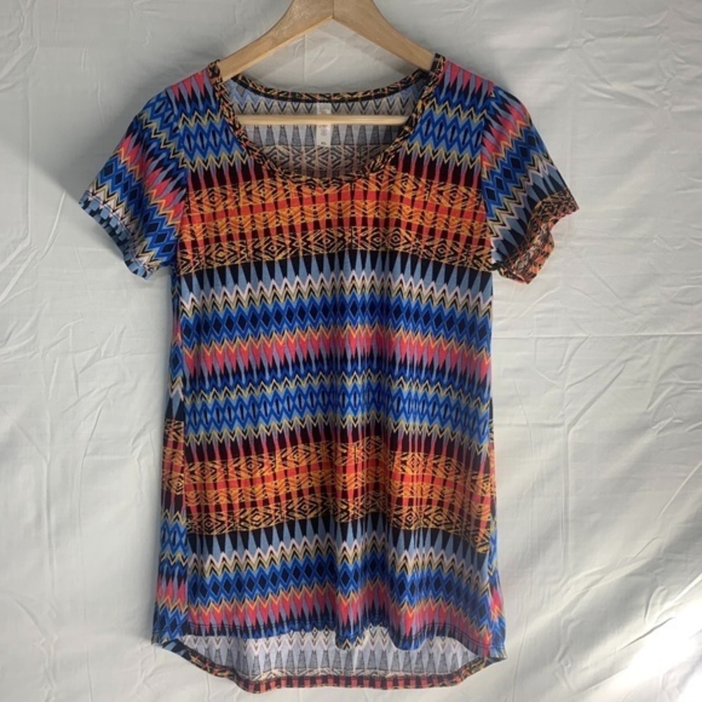 LuLaRoe Mixed Print Short Sleeve Tunic Top XS